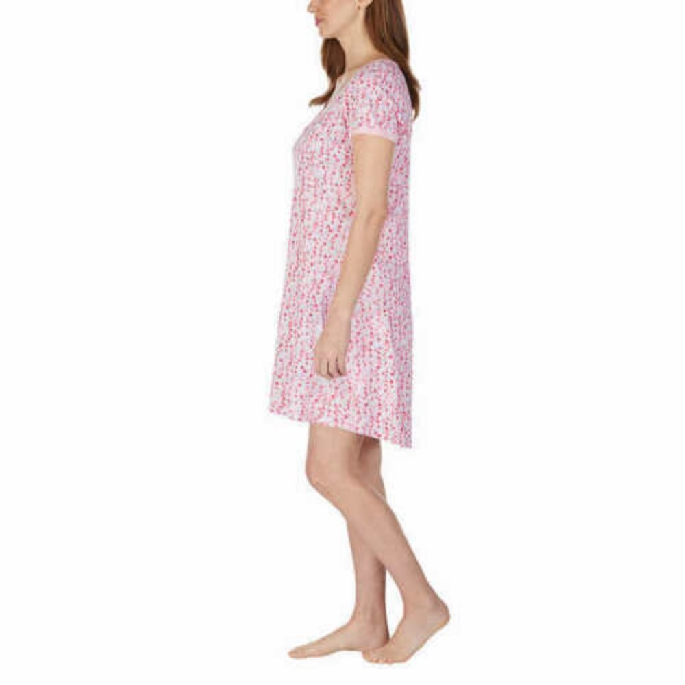 Jane and Bleecker Womens Henley Sleepshirts 2 Pack - Picture 3 of 8